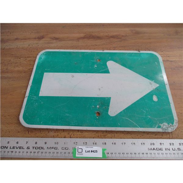 aluminum arrow sign - 18x12