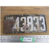 Image 1 : Sask License plate Porcelain (with 1922 tag)
