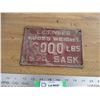 Image 1 : 1934 Gross weight 6000lb license plate