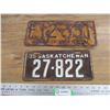 Image 1 : 1935+1942 Sask License plates
