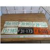 Image 1 : (6) Sask License plates - 1960's