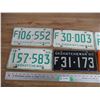 Image 2 : (6) Sask License plates - 1960's