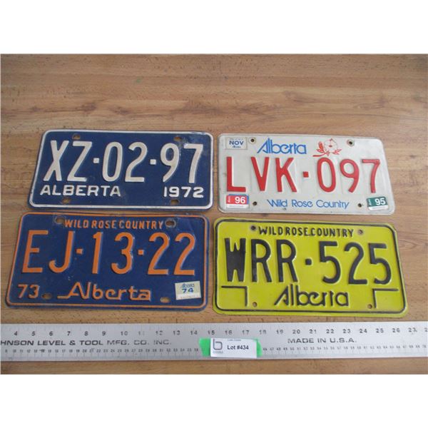 (4) Alberta license plates