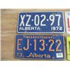 Image 2 : (4) Alberta license plates