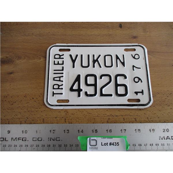 1976 Yukon trailer plate