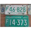 Image 5 : (8) Sask License plates - 60's + 70's