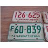 Image 2 : (8) Sask License plates - 63 + 70's