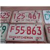 Image 3 : (8) Sask License plates - 63 + 70's