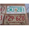 Image 4 : (8) Sask License plates - 63 + 70's