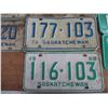 Image 5 : (8) Sask License plates - 68,69 + 70's