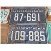 Image 5 : (8) Sask License plates - 60's