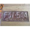 Image 3 : (3) 1940's Sask License plates