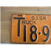 Image 2 : 1929 Truck Sask License plate - repainted