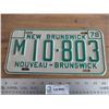 Image 1 : 1978 New Brunswick license plate