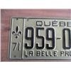 Image 2 : 1971 Quebec license plate
