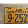 Image 2 : 1929 Sask License plate