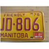 Image 3 : 1976 Manitoba license plate with 81/82 stickers