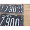 Image 4 : (2) 1927 Sask (truck) license plates - matching pair