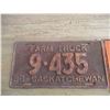 Image 2 : 1936 + 1938 Farm Truck license plates - one touched up/painted