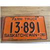 Image 3 : 1936 + 1938 Farm Truck license plates - one touched up/painted