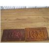 Image 4 : 1936 + 1938 Farm Truck license plates - one touched up/painted