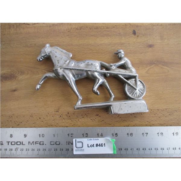 Horse + Cart hood ornament