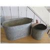 Image 4 : Galvanized tub + gas pail