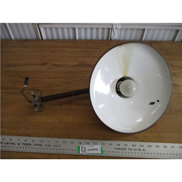 Vintage yard light / enamel shade
