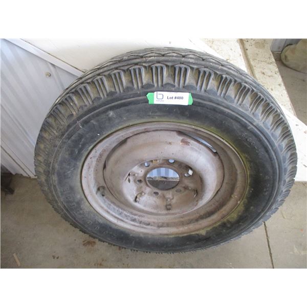 Goodyear tire on rim - 6.00-16 4 ply