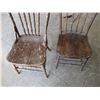 Image 3 : (2) vintage wood chairs