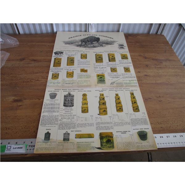 Buffalo Cardboard display Prairie Oil - 29x16