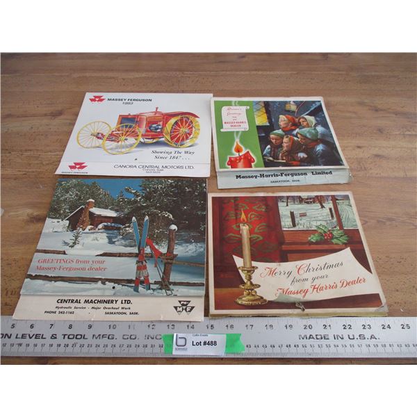 (4) Massey Harris Calendars - 1952, 1953 , 1964, 1993