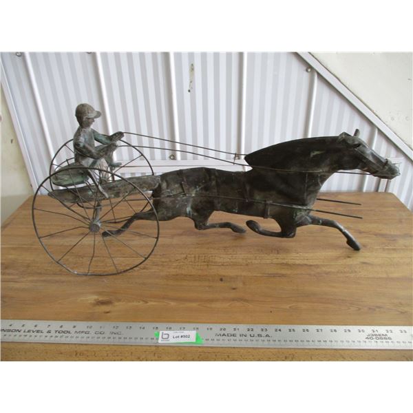 Weathervane topper - Horse + Cart