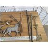 Image 3 : Weathervane parts - cow, horse, misc