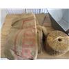 Image 2 : Grain scoop, gunny sack, binder twine