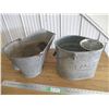 Image 3 : galvanized coal pail + mop pail