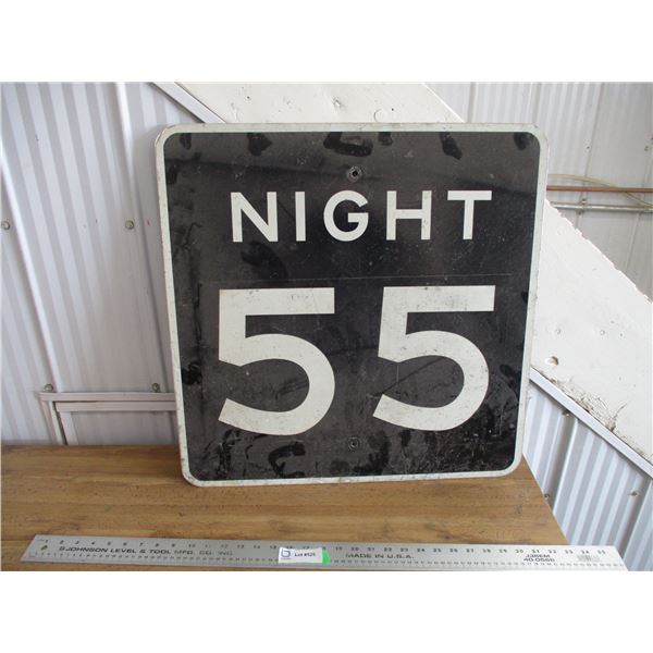Aluminum sign - 24x24 - Night 55