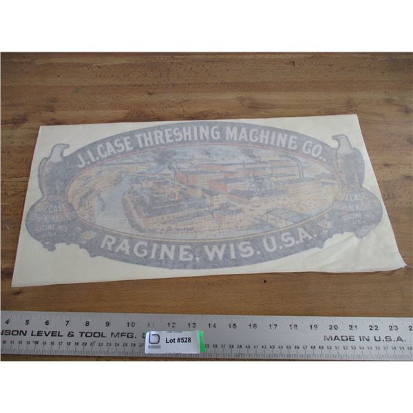 JI Case Threshing decal - 19" long