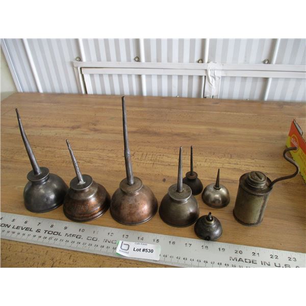 (8) Oiler cans (eagle, misc)