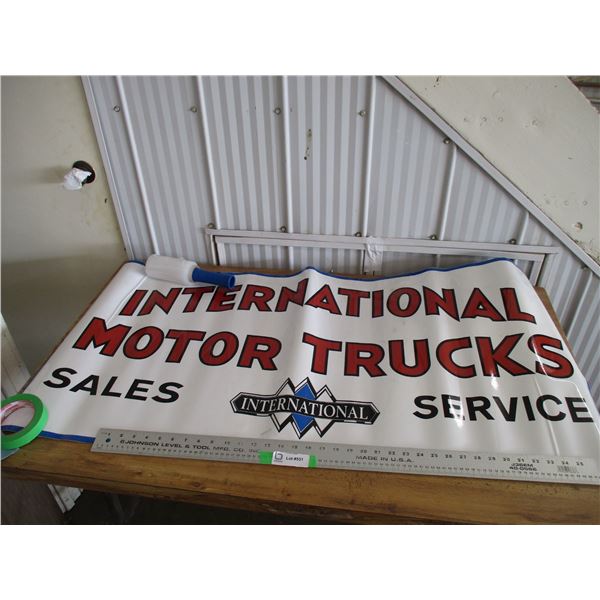 International Motor Trucks Sales + Service sticker - 48x24