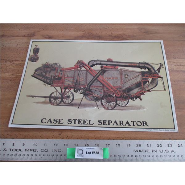 Case steel separator sign - 17x11