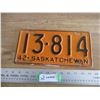 Image 1 : 1942 Sask license plate