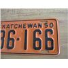 Image 3 : 1950 (farm) Sask license plate