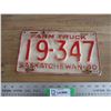 Image 1 : 1940 (farm truck) Sask license plate