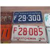 Image 3 : (8) Sask license plates - 60's + 70's