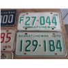 Image 4 : (8) Sask license plates - 60's + 70's