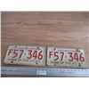 Image 1 : (2) 1973 (farm) Sask license plates - matching pair