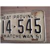 Image 3 : 1951 (farm) Sask license plate