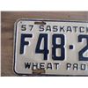Image 2 : 1957 (farm) Sask license plate