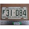 Image 1 : 1955 (farm) Sask license plate